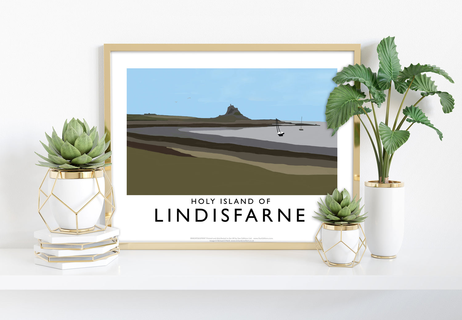 The Holy Island of Lindisfarne - Art Print