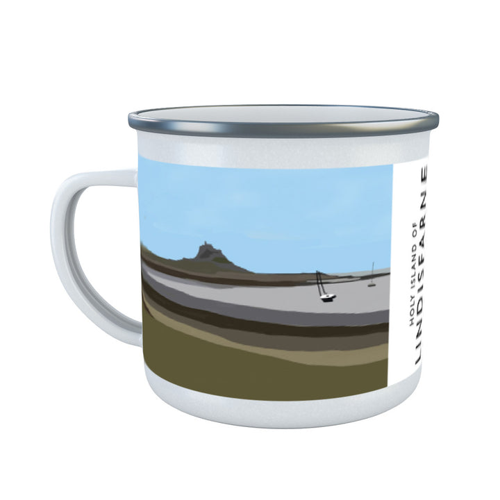 The Holy Island of Lindisfarne Enamel Mug