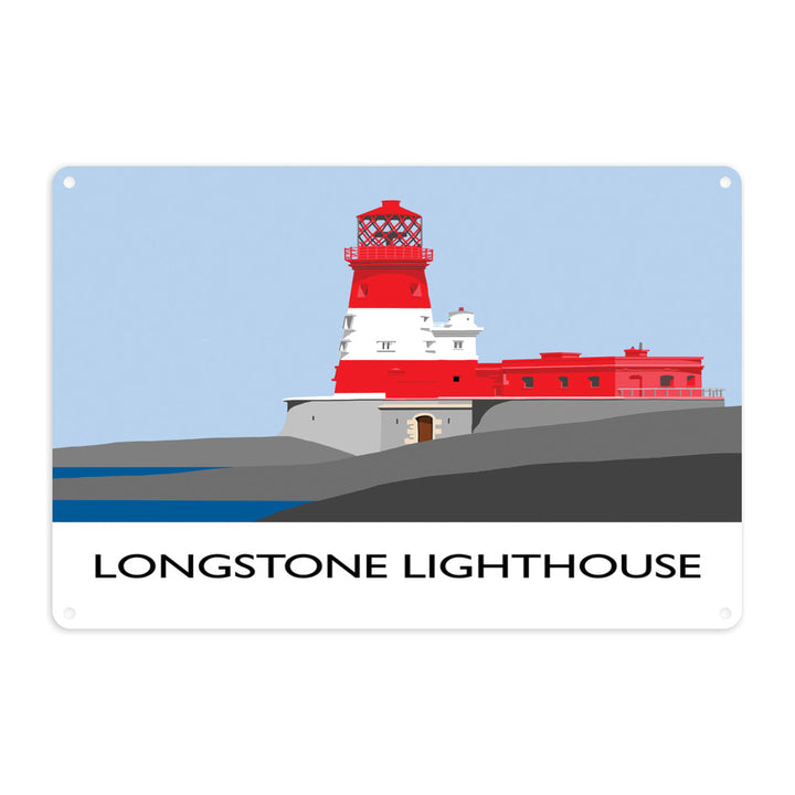 Longstone Lighthouse, Northumberland Metal Sign