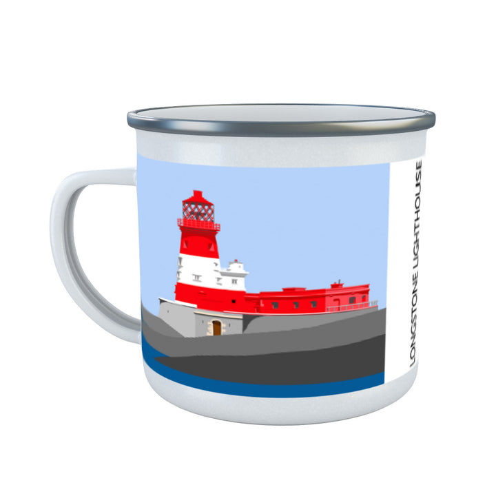 Longstone Lighthouse, Northumberland Enamel Mug
