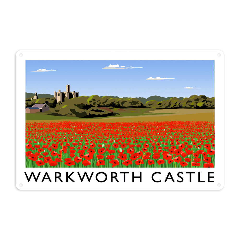 Warkworth Castle, Northumberland Metal Sign