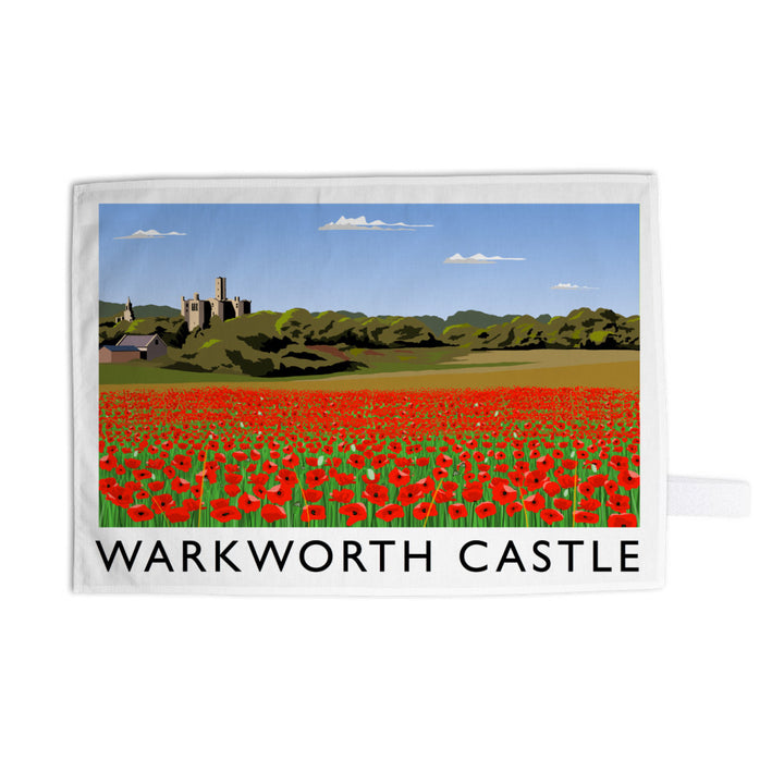 Warkworth Castle, Northumberland Tea Towel