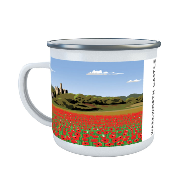 Warkworth Castle, Northumberland Enamel Mug