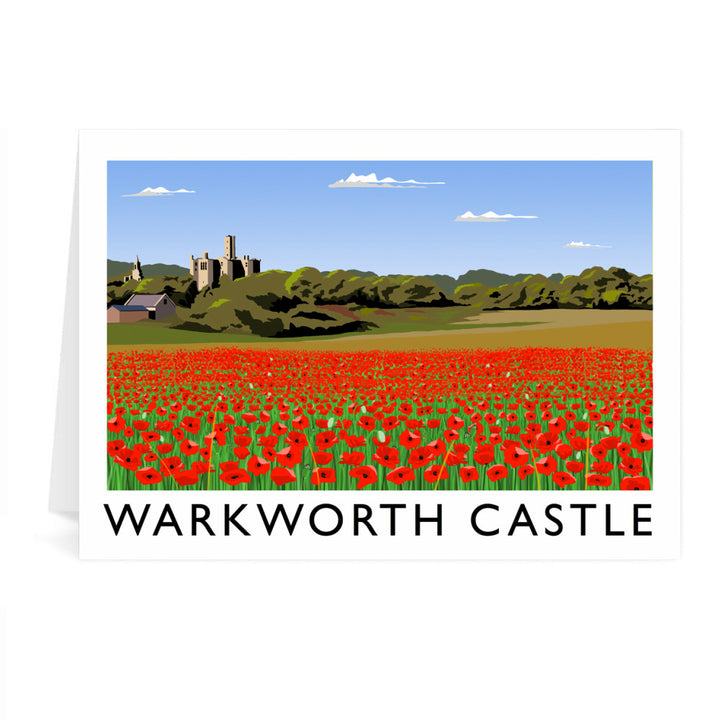 Warkworth Castle, Northumberland Greeting Card 7x5