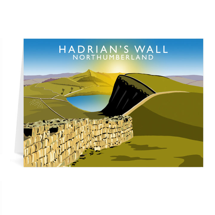 Hadrian's Wall, Northumberland Greeting Card 7x5