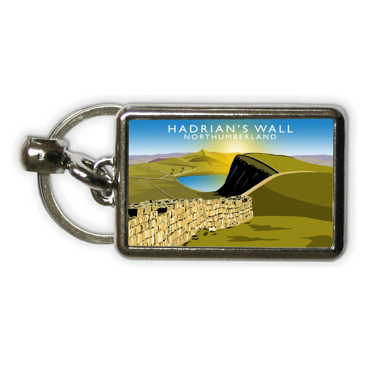 Hadrian's Wall, Northumberland Metal Keyring