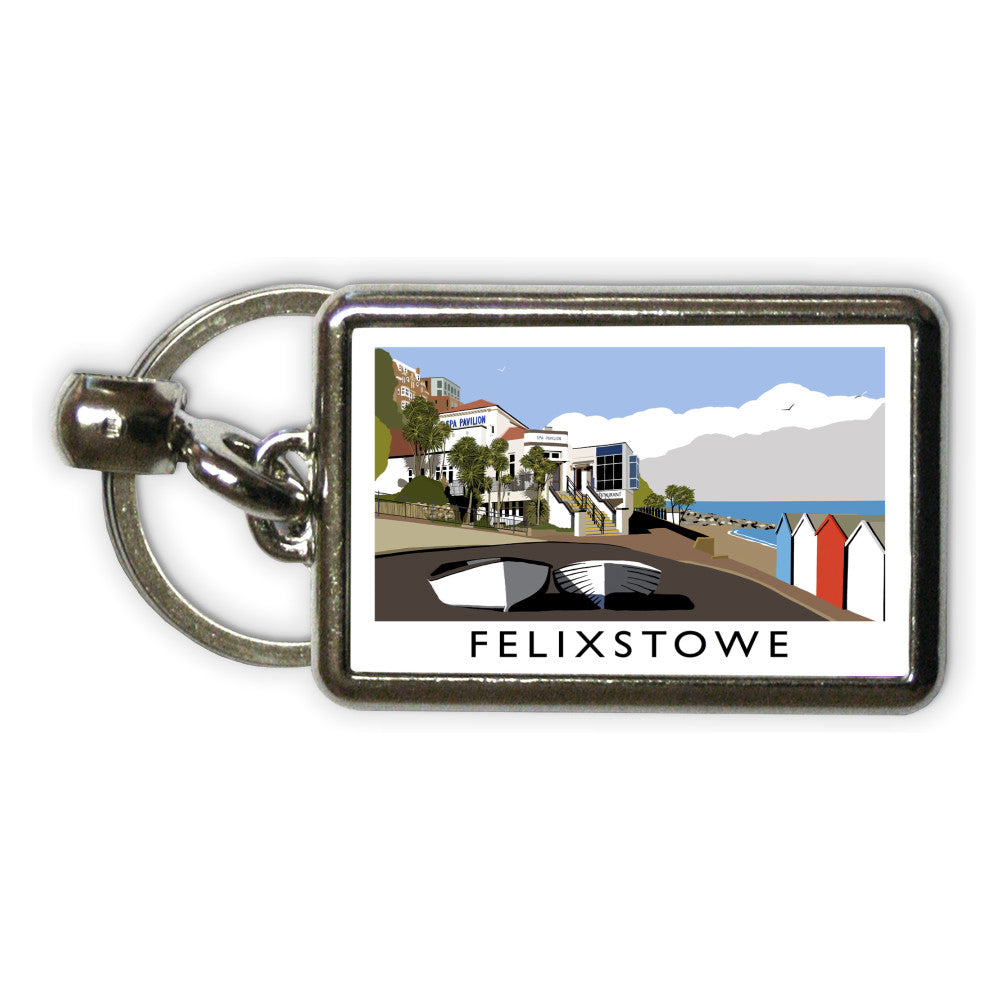 Felixstowe, Suffolk Metal Keyring