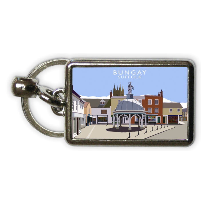 Bungay, Suffolk Metal Keyring