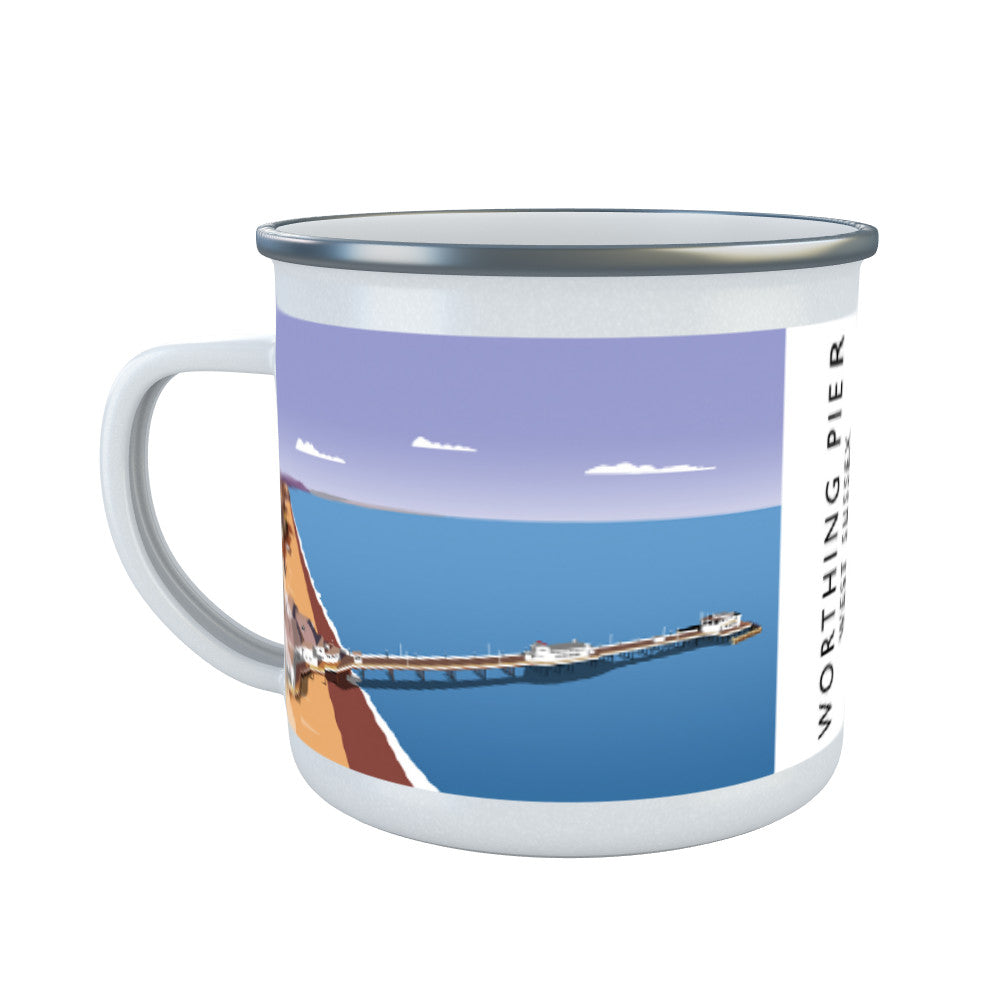 Worthing Pier, West Sussex Enamel Mug