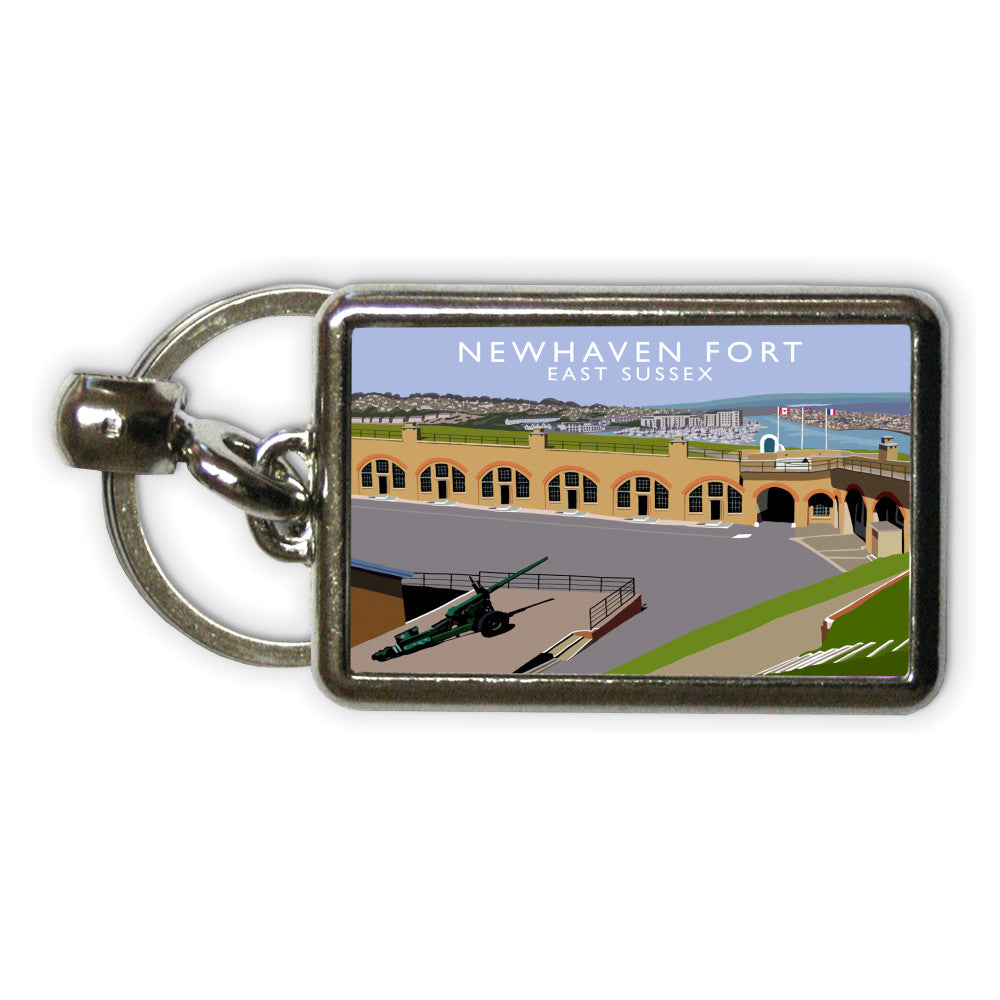 Newhaven Fort, East Sussex Metal Keyring