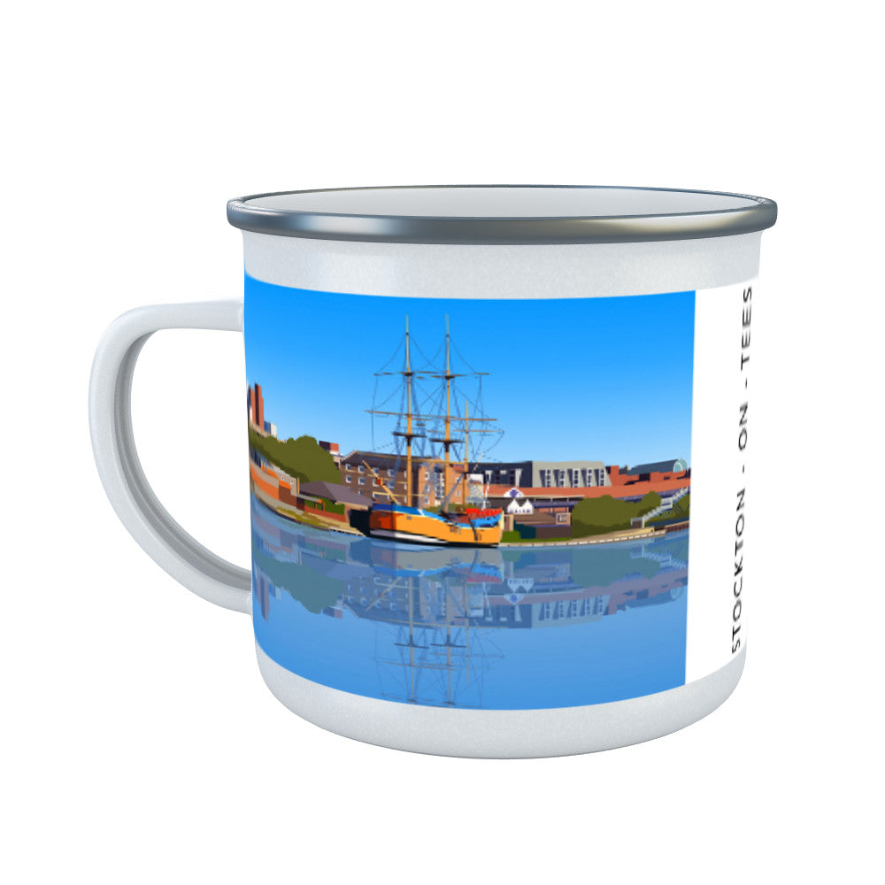 Stockton-on-Tees, County Durham Enamel Mug