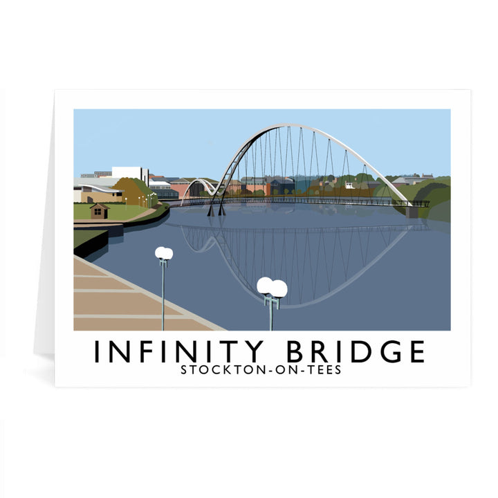 Infinity Bridge, Stockton on Tees Greeting Card 7x5