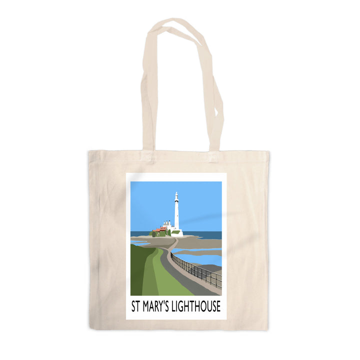 St Mary's Lighthouse, Whitley Bay Canvas Tote Bag