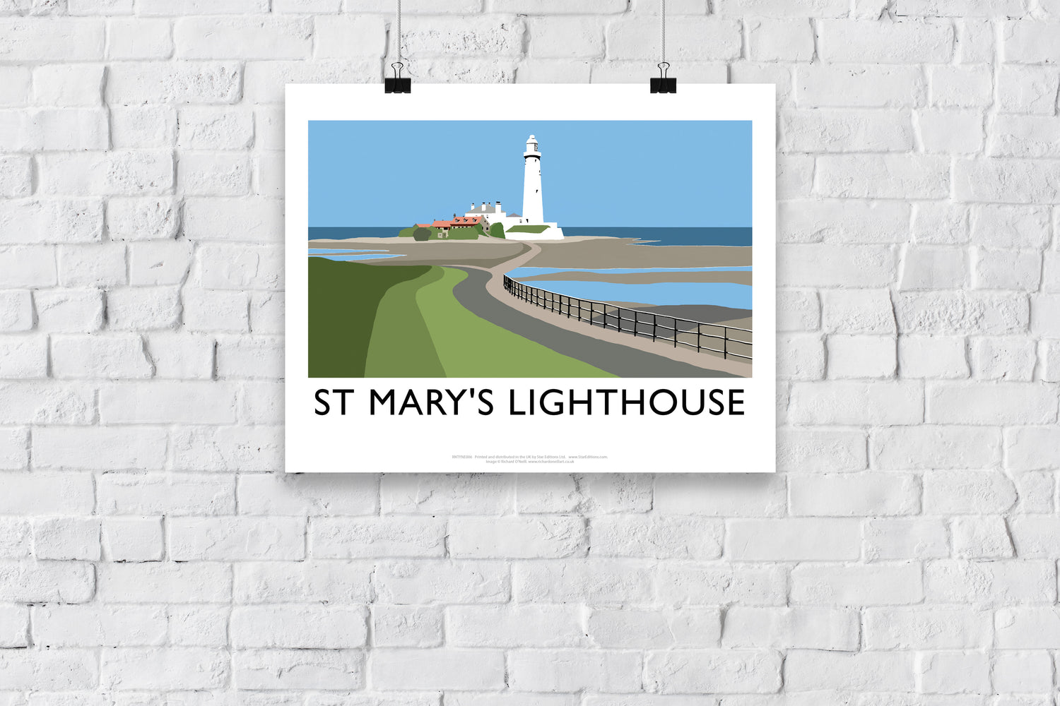 St Mary's Lighthouse, Whitley Bay - Art Print