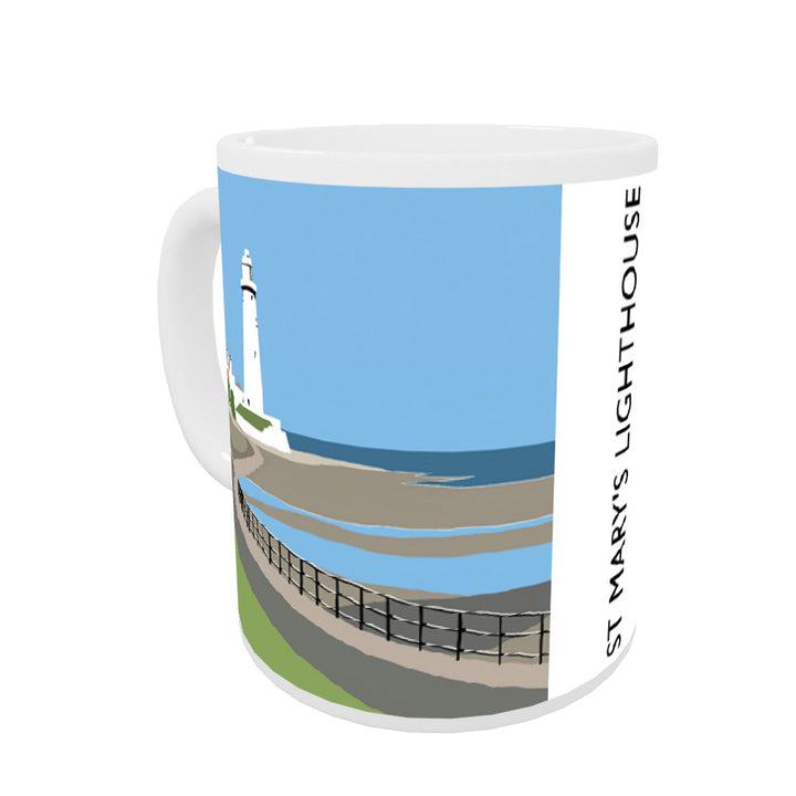 St Mary's Lighthouse, Whitley Bay Coloured Insert Mug