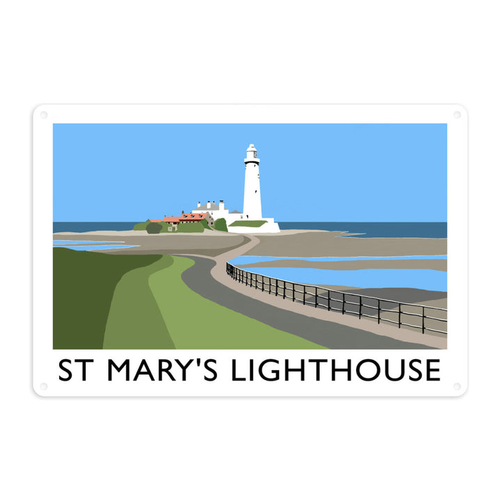 St Mary's Lighthouse, Whitley Bay Metal Sign