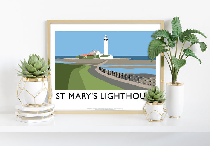 St Mary's Lighthouse, Whitley Bay - Art Print