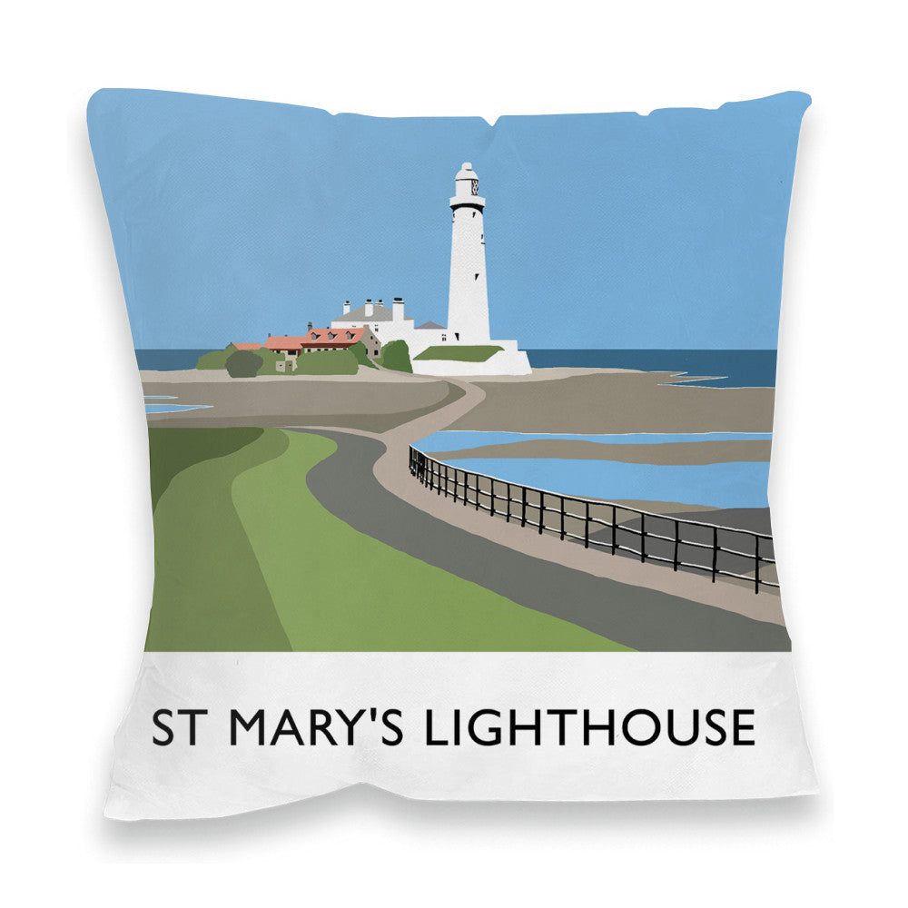 St Mary's Lighthouse, Whitley Bay Fibre Filled Cushion