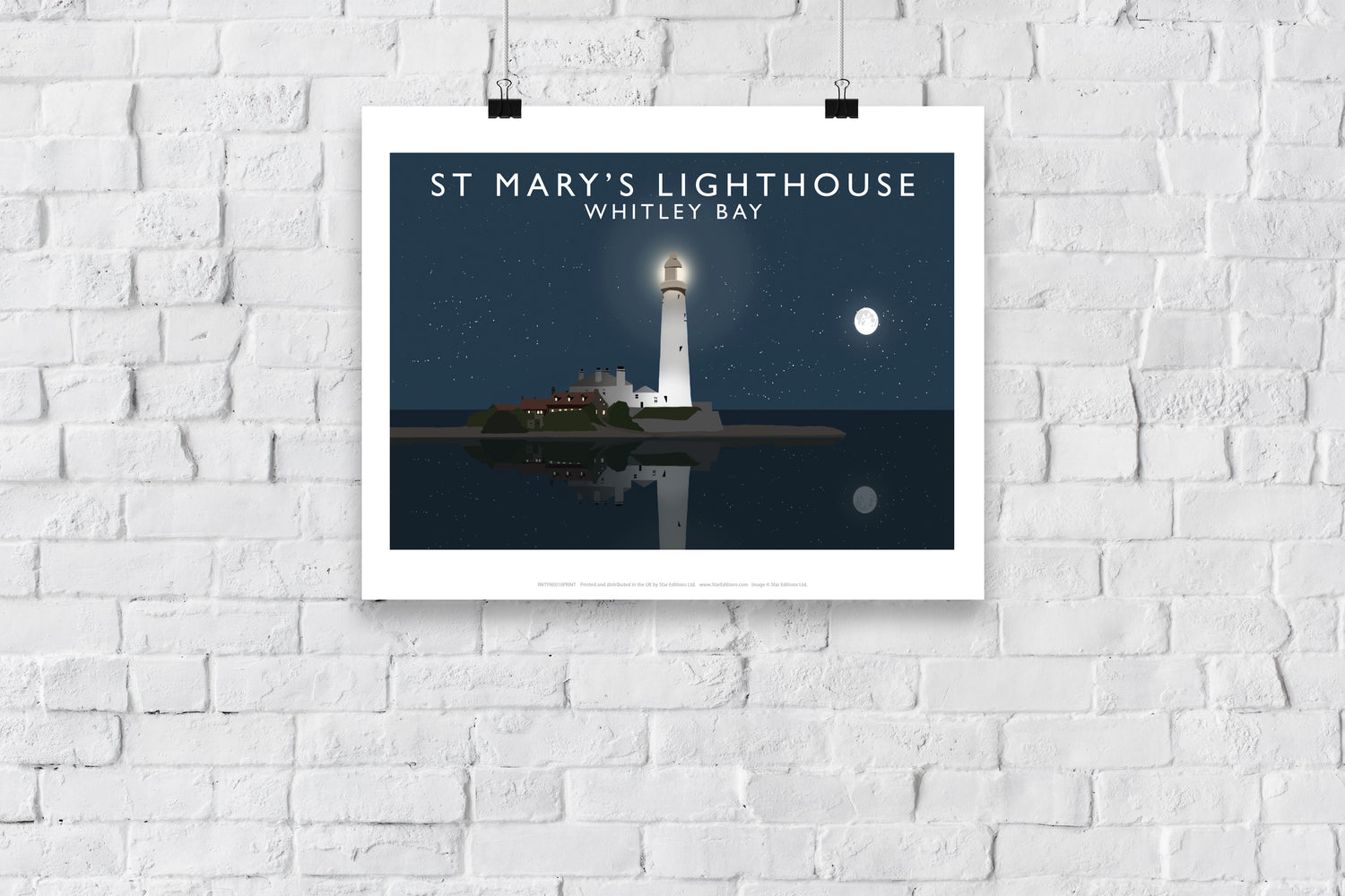 St Mary's Lighthouse, Whitley Bay, Tyne and Wear - Art Print