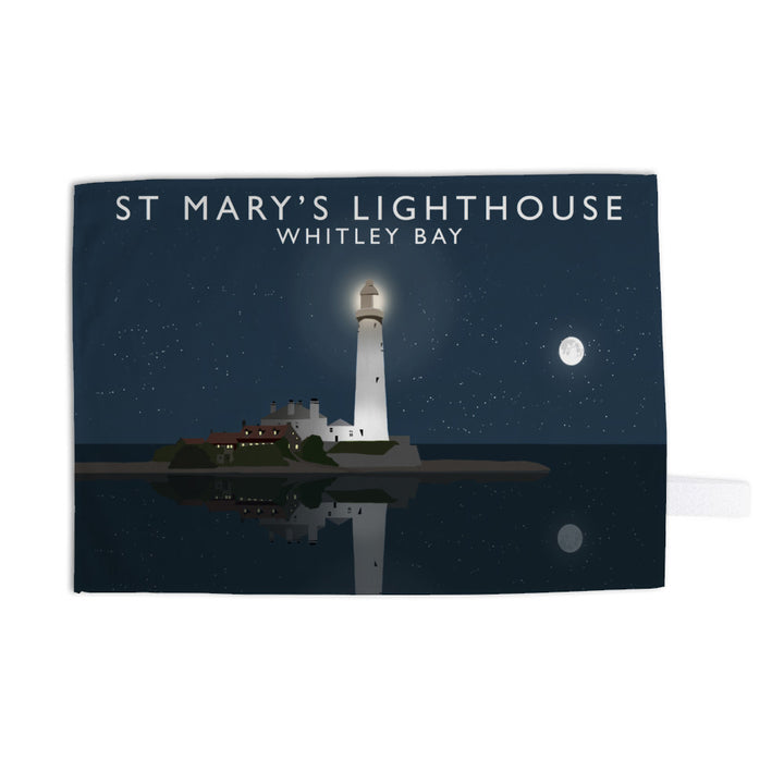 St Mary's Lighthouse, Whitley Bay, Tyne and Wear Tea Towel