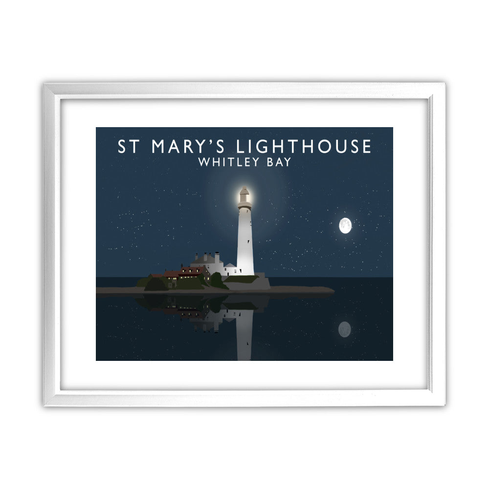 St Mary's Lighthouse, Whitley Bay, Tyne and Wear - Art Print
