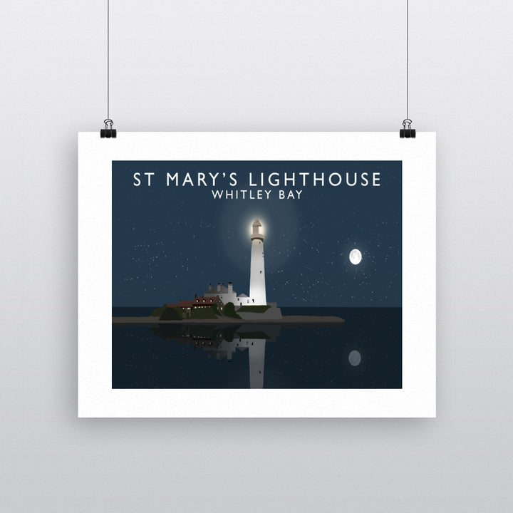 St Mary's Lighthouse, Whitley Bay, Tyne and Wear 90x120cm Fine Art Print