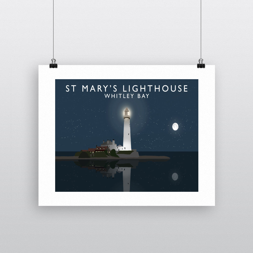 St Mary's Lighthouse, Whitley Bay, Tyne and Wear - Art Print