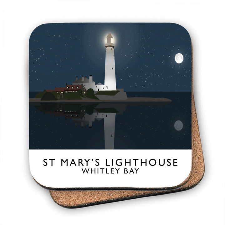 St Mary's Lighthouse, Whitley Bay, Tyne and Wear MDF Coaster