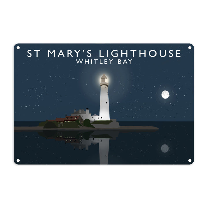 St Mary's Lighthouse, Whitley Bay, Tyne and Wear Metal Sign