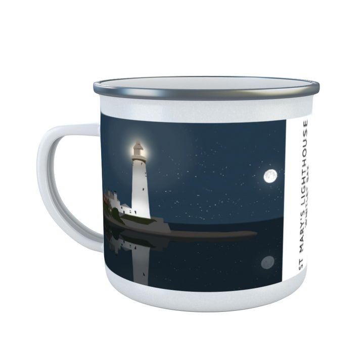 St Mary's Lighthouse, Whitley Bay, Tyne and Wear Enamel Mug
