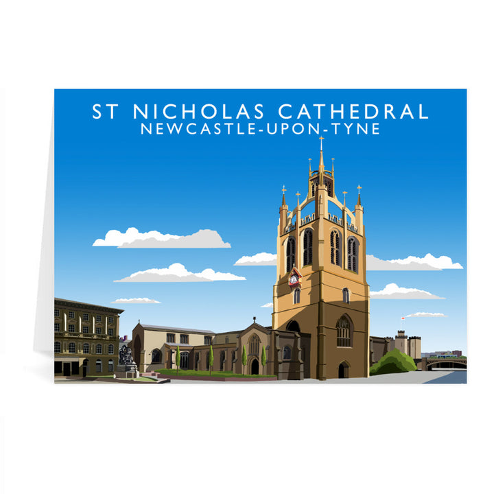 St Nicholas Cathedral, Newcastle-Upon-Tyne Greeting Card 7x5