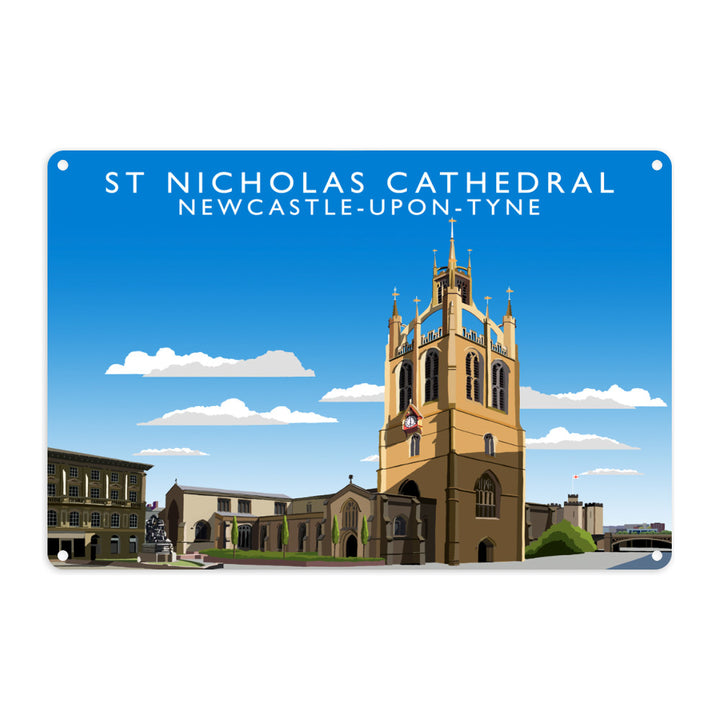 St Nicholas Cathedral, Newcastle-Upon-Tyne Metal Sign