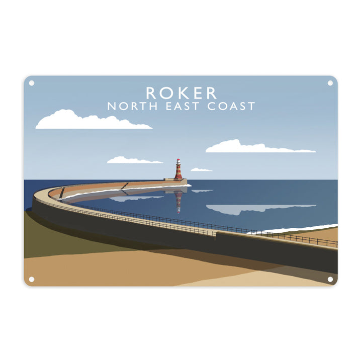 Roker, North East Coast Metal Sign