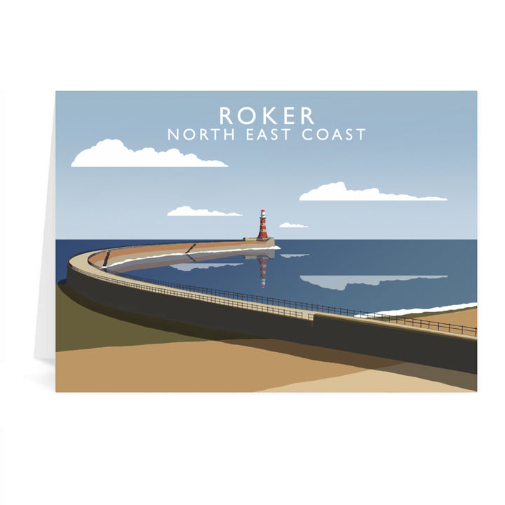 Roker, North East Coast Greeting Card 7x5