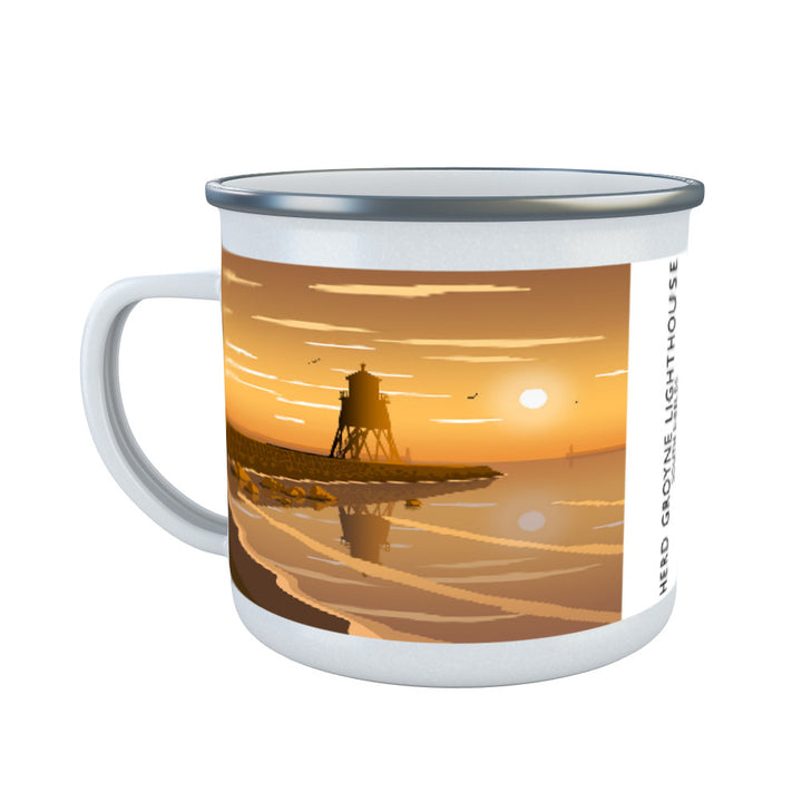 Herd Groyne Lighthouse, South Shields Enamel Mug