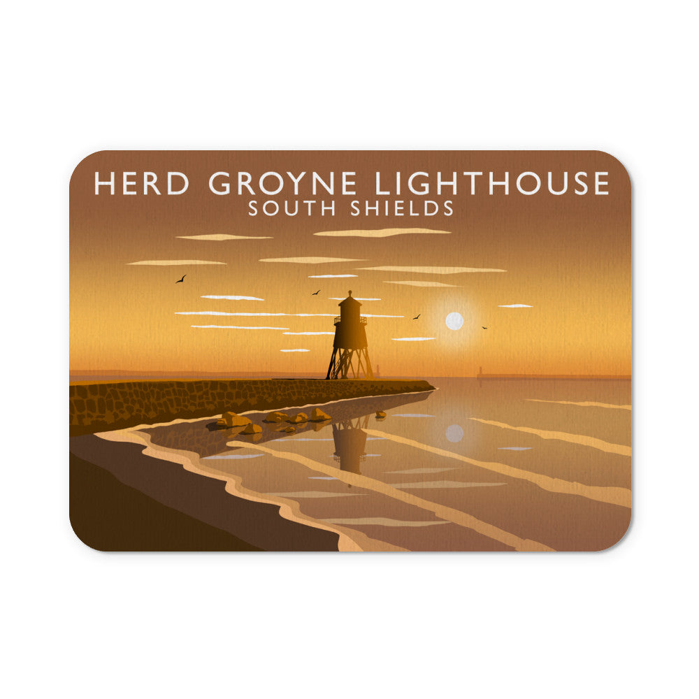 Herd Groyne Lighthouse, South Shields Mouse Mat