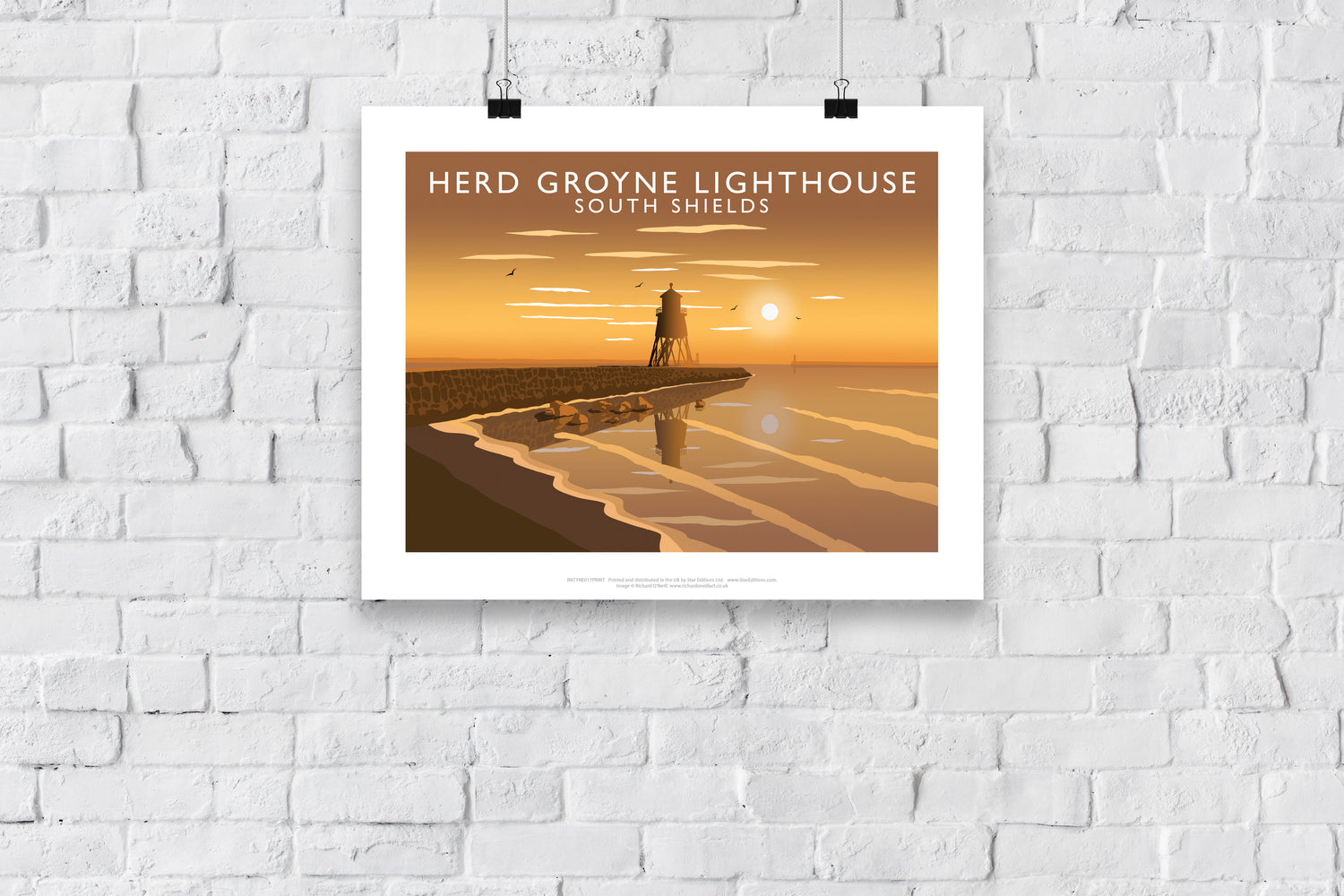 Herd Groyne Lighthouse, South Shields - Art Print
