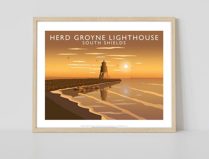 Herd Groyne Lighthouse, South Shields - Art Print