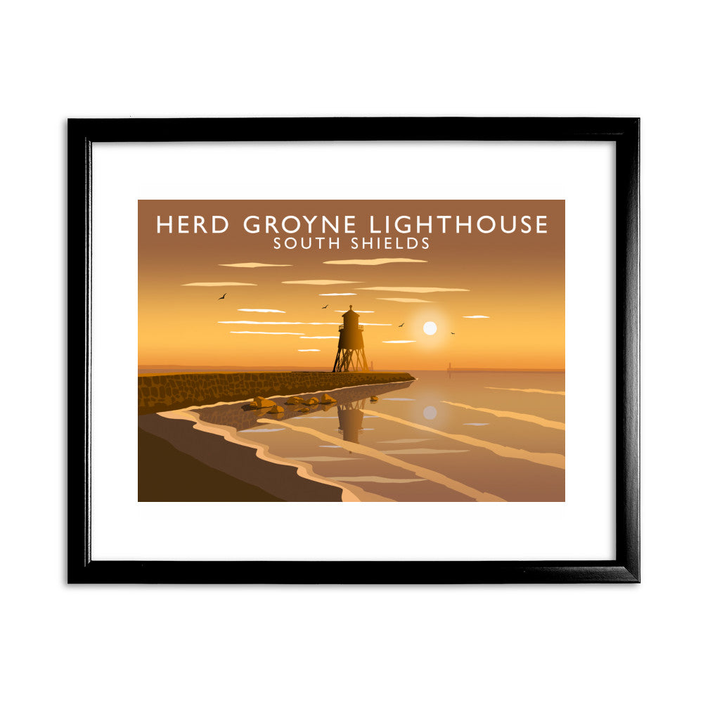 Herd Groyne Lighthouse, South Shields - Art Print
