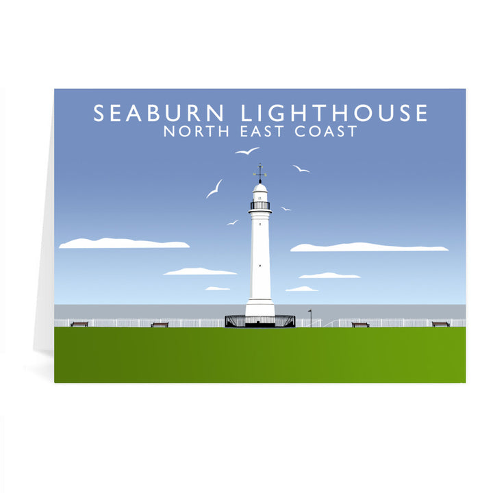 Seaburn Lighthouse, North East Coast Greeting Card 7x5