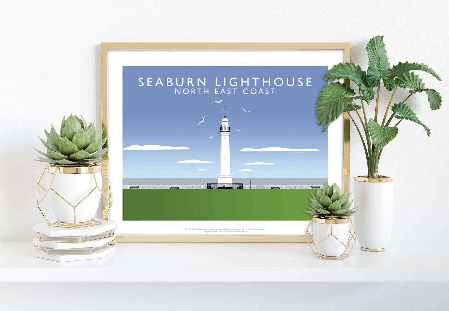 Seaburn Lighthouse, North East Coast - Art Print