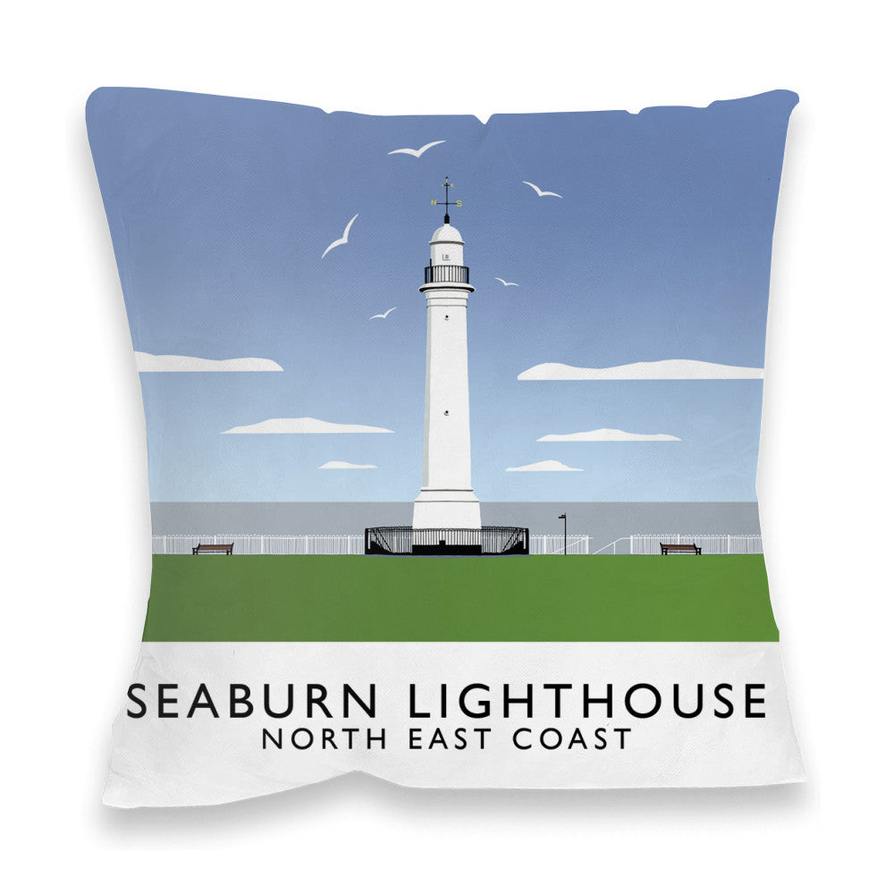 Seaburn Lighthouse, North East Coast Fibre Filled Cushion