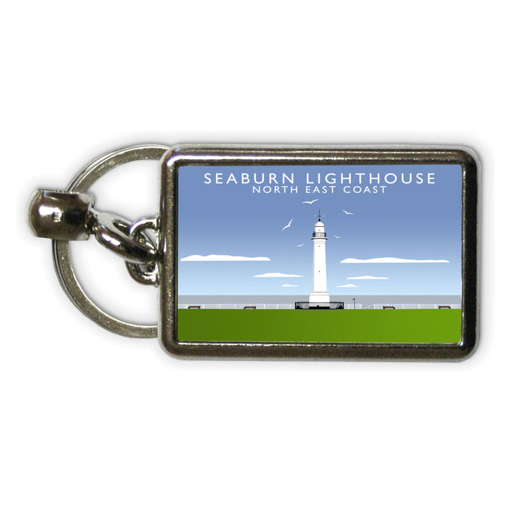 Seaburn Lighthouse, North East Coast Metal Keyring