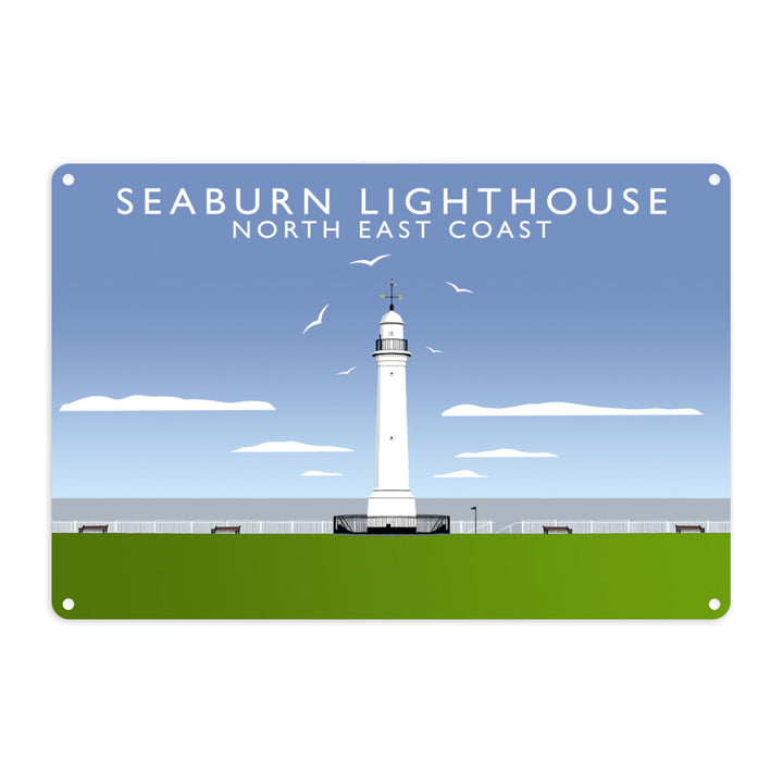 Seaburn Lighthouse, North East Coast Metal Sign