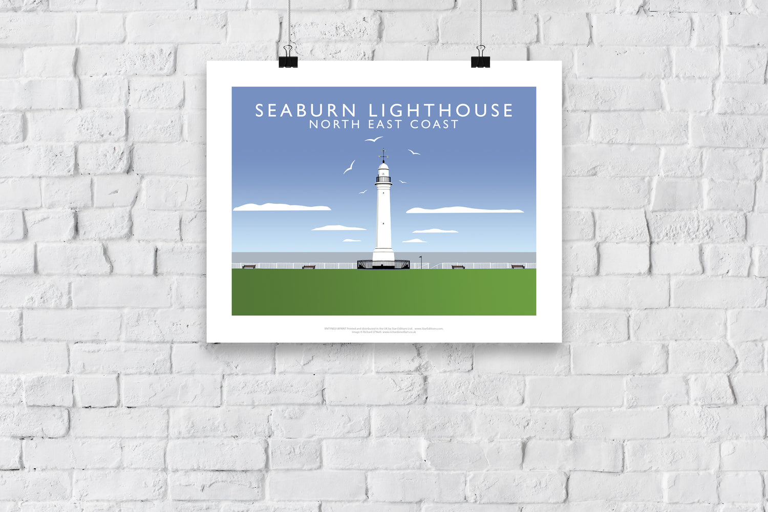 Seaburn Lighthouse, North East Coast - Art Print