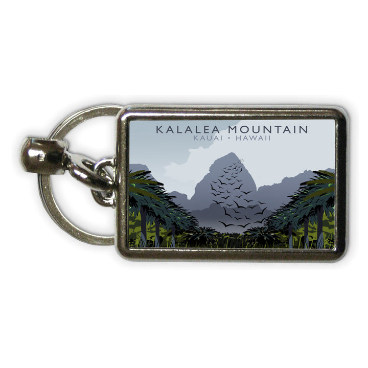 Kalalea Mountain, Kauai, Hawaii, USA Metal Keyring