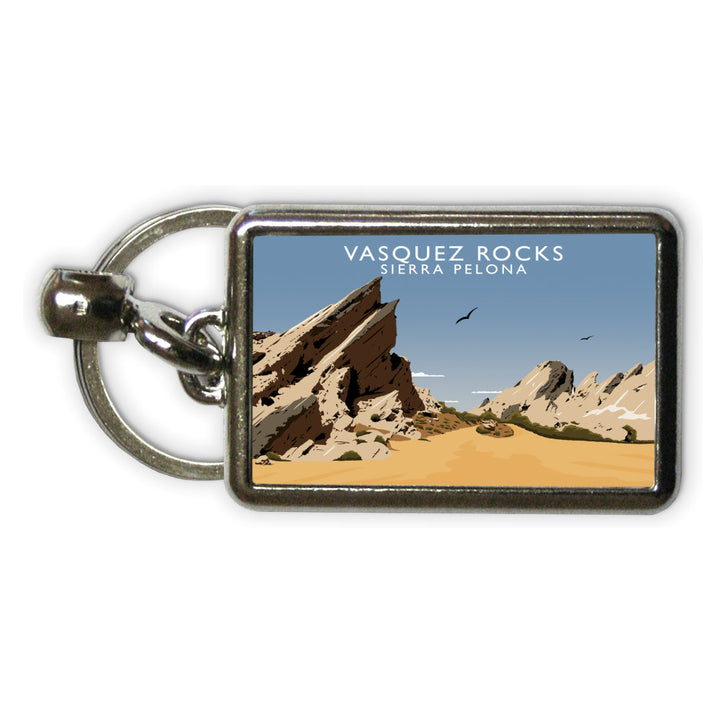 Vasquez Rocks, Sierra Pelona, Calafornia, USA Metal Keyring