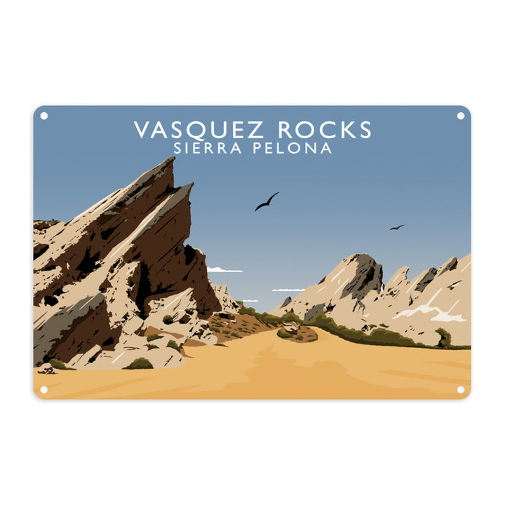 Vasquez Rocks, Sierra Pelona, Calafornia, USA Metal Sign