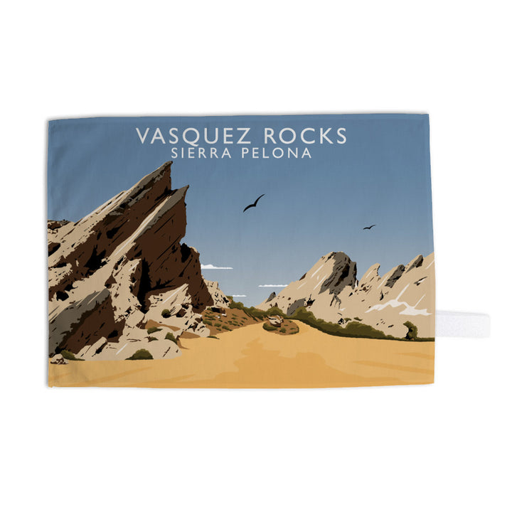 Vasquez Rocks, Sierra Pelona, Calafornia, USA Tea Towel