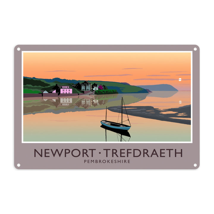 Newport, Trefdraeth, Pembrokeshire, Wales Metal Sign